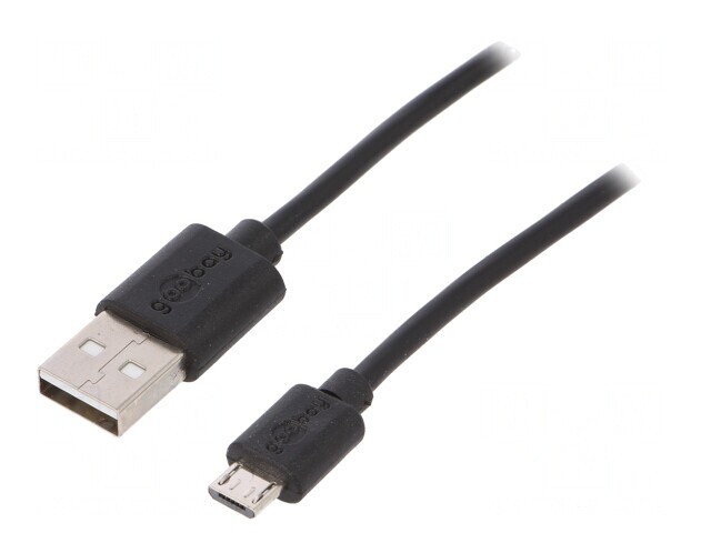 Cablu USB 2.0 A la Micro B 0,5m Negru