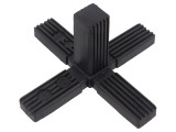 Articulație de montaj ELESA+GANTER Poliamidă pentru Profile - Conector Teava Triaxial 5 Directii, Dimensiuni A 25mm B 22mm I 79mm