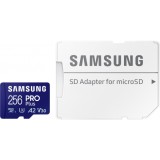 Card Memorie microSDXC Samsung PRO Plus, 256Gb, Clasa 10 / UHS-1 U3, Cu Adaptor MB-MD256SA/EU