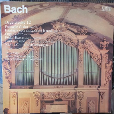 Vinil I. S. Bach, Orgelwerke auf Silbermannorgeln 12, made DDR, stare f buna! foto
