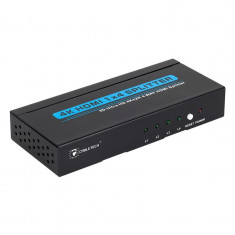 Splitter HDMI Cabletech, 4K, 1 intrare, 4 iesiri, 3D, Blue-Ray foto