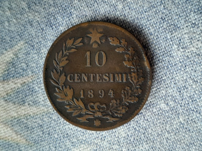 10 centesimi 1894 BI - Italia foto