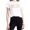 Tricou cu maneca scurta pentru femei Levi s The Perfect Tee, alb cu logo auriu, XS - OUTLET
