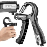 Flexor reglabil 10-60 kg,contor electronic, pentru antrenamentul incheieturilor si antebratului - Negru, Dactylion