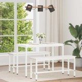 vidaXL Masă de dining Alb 110 x 55 x 75 cm Lemn de pin masiv 892786