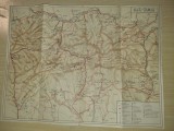 harta turistica olt - timis - anii &#039;60 -&#039;70 - dimensiuni 51 / 39 cm