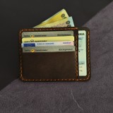 Cumpara ieftin Portcard Minimalist din Piele Naturala , Duma, Maro