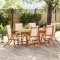 Gossi set mobilier de gradina, 7 piese, lemn masiv acacia/textilena