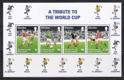 Gibraltar 1998 - Cupa Mondială de fotbal - Franța, Colita, MNH foto