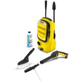 Aparat de spalat cu presiune Karcher K2 Compact Car, putere 1400W, presiune maxim 110 bar, debit maxim 360 l/h, contine: pistol presiune G120Q + perie