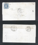 France 1869 Postal History Rare Cover + Content PARIS DB.343