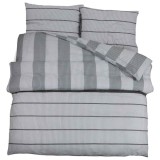 Cumpara ieftin Set cu husa de pilota, gri deschis, 200x200 cm, bumbac