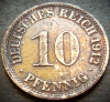 Moneda istorica 10 PFENNIG - IMPERIUL GERMAN, anul 1912 A *cod 4305 B = patinata, Europa