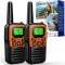 Set 2x Statii Radio Portabila Walkie Talkie TECHNOVICI, 22 Canale FRS, Raza 5 KM, Portocaliu/Negru