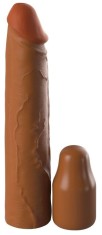 2&amp;quot; Silicone X-tension Brown (20.3 cm) - Manson elastic din silicon moale pentru penis foto