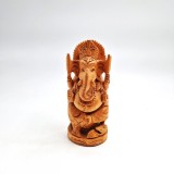 Ganesha lemn exotic statuie lucrata manual 16 cm arta Asia zeitate Hindu