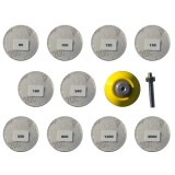 Cumpara ieftin Set discuri abrazive pentru masini de gaurit si insurubat Troy 25930, O50 mm, granulatie P60-P2000, 100 piese