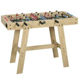 SPORTNOW Futbol&iacute;n pentru Copii din Lemn Masă de futbol&iacute;n cu 2 Marcatoare 8 M&acirc;nere și 22 Jucători 114x78x88 cm Natural | Aosom Romania