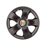 Set 4 Capace Roti 15 inchi (R15) Bis Negru, Compatibile Cu Alfa Romeo, Autohelix MSA