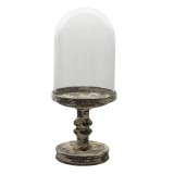 Cumpara ieftin Platou decorativ metal cupola sticla 21x49 cm