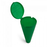 Scrumiera de plaja cu capac si sistem de separare a particulelor 67 x 115 mm, verde