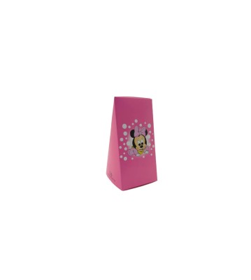 Cutie In Forma De Felie de Tort Din Carton pentru dulciuri, Baby Minnie, Roz foto