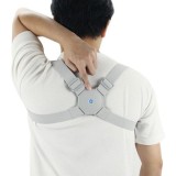Corset Corectare Postura Spate Umeri cu Senzor Inteligent, Vibratii, Reeducare Aliniament, Gri/Roz/Albastru