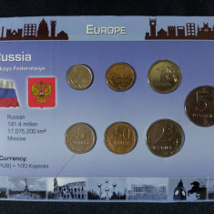 Seria completata monede - Rusia 1998-2007, 7 monede UNC
