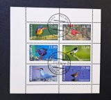 Karakalpakstan (Karakalpakia / Uzbekistan) 1996 - Coliță / Bloc de 6 Timbre &bdquo;Ornitologie / Păsări Exotice și de Baltă&rdquo; Ștampilat - Cod: -SW13