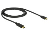 Cablu USB 2.0 DELOCK 83602, USB B micro - USB C aurit 1m negru