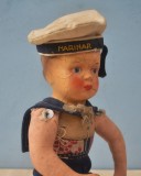 Cumpara ieftin Papusa veche realizata in tehnica papier mache Marinar circa 1950