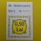 Tichet Navrom motonava Transilvania filigran RPR , 0,50 lei seria A 002167, stare UNC, necirculat