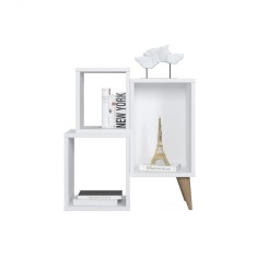 Biblioteca Mabel, Alb, 60 x 27 x 65 cm