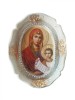 Aplica Perete Decorativa Fecioara Maria cu Pruncul Isus, Alb, 30cm, Rasina, Statueta Vintage, Cadou Deosebit
