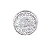 Moneda Elvetia 1/2 franc 1952, stare buna, curata