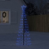 Pom de Crăciun LED cu țepi 220 LED-uri Albastru 180 cm