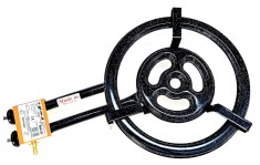 Pirostrie cu 3 cercuri arzatoare, L-40, diametru 40 cm, arzator gaz G-30, GPL, avizat CE, Power+ GRC76040 foto