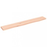 Polita de perete, 80x10x2 cm, lemn masiv de stejar netratat, DKD Home Decor