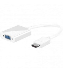 Cablu adaptor HDMI la VGA inclusiv audio alb Goobay foto