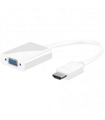Cablu adaptor HDMI la VGA inclusiv audio alb Goobay foto
