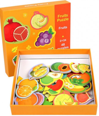 Puzzle pentru bebelusi &amp;ndash; Fructe, 48 piese, 7Toys foto