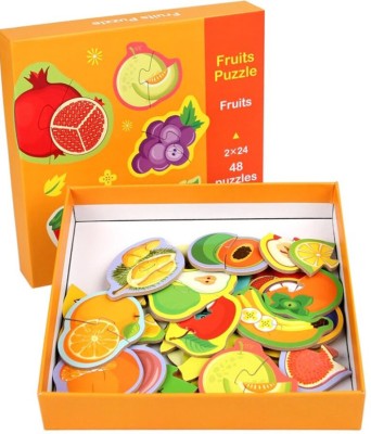 Puzzle pentru bebelusi &amp;ndash; Fructe, 48 piese, 7Toys foto