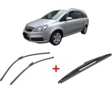 Cumpara ieftin Set 3 stergatoare OPEL ZAFIRA B Box Body/MPV (A05) 2005 - 2015, parbriz si luneta, Valeo Silencio