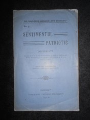 Iconom Ilie Teodorescu - Sentimentul patriotic. Conferinta (1920)