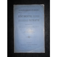 Iconom Ilie Teodorescu - Sentimentul patriotic. Conferinta (1920)