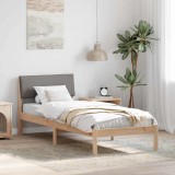 VidaXL Cadru de pat Maroniu și taupe 80 x 200 cm Lemn masiv de pin 878572