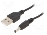 Cablu alimentare USB A - DC 3,5/1,00 1,8m negru GEMBIRD