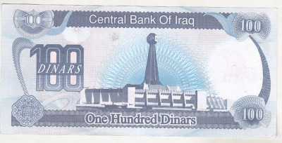 bnk bn Irak 100 dinari 1994 aunc foto