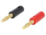 Conector Banană 4mm Aurit pentru Cablu