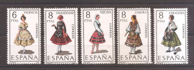 Spania 1971 - Costume traditionale, set complet, MNH foto